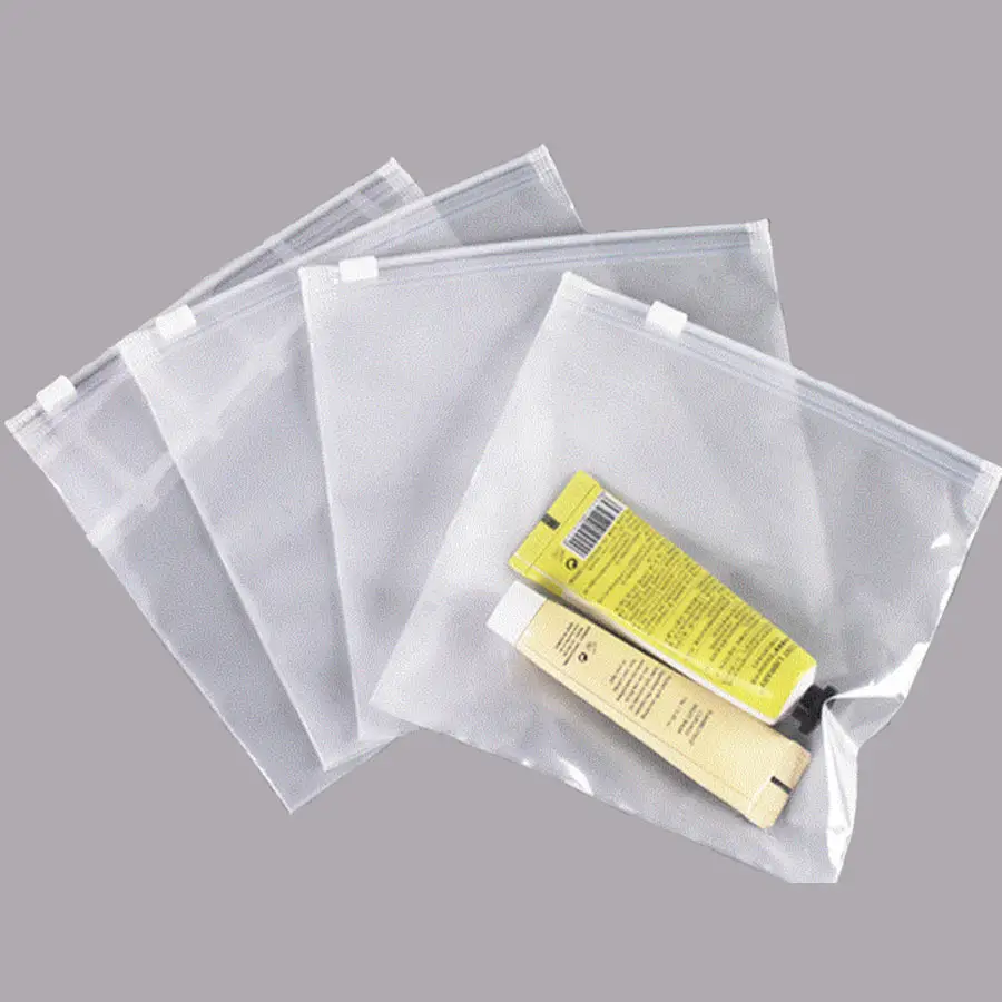 Frosted Printing Customized Matte Slider Frosted Plastic Packing Underwear Zipper Bag/