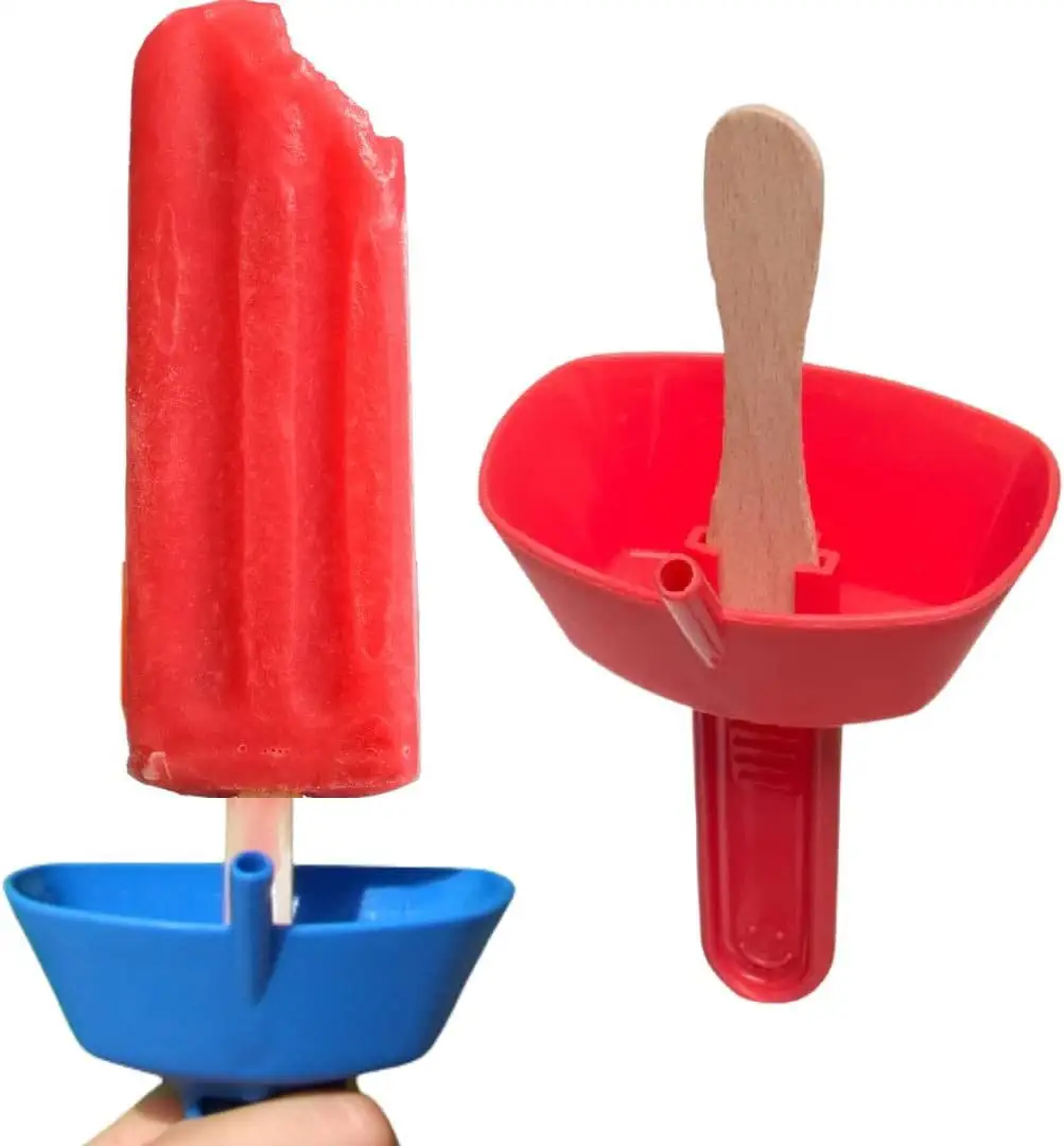 DD1418 -2  Original Mess Free Frozen Treats Holder with Straw For Kids Ice Craem Support Sticks Pop No Drop Free Popsicle Holder