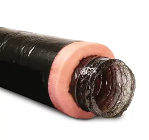 Shanghai Linsky Black Polyethylene Jacket Air Ducts 6" x 25' Insulated Flex Ducting