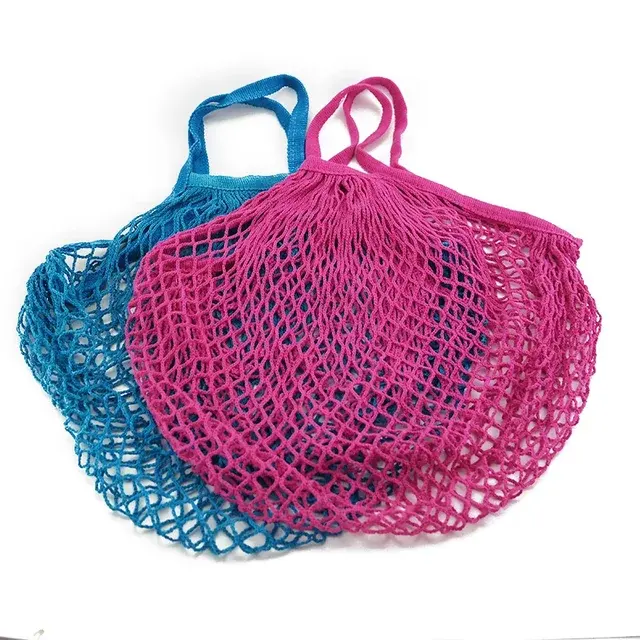 Hot Sale Reusable Organic Fruit Vegetable Cotton Mesh Tote String Net Bag