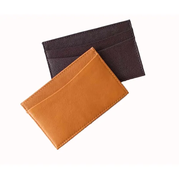 Custom Logo Leather Credit Card Holder Genuine Leather Business Card Holder