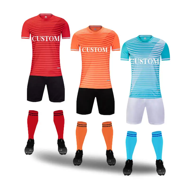 Новый дизайн на заказ, Заводская Футбольная форма, комплект футбольной формы в стиле ретро
