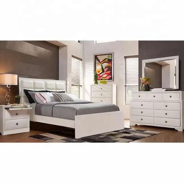 Дешевая современная деревянная мебель для спальни, двойная кровать, дизайн (SZ-BT102)