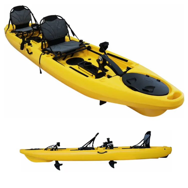 Vicking Hot sale new design fishing Kayak/16ft Two pedal sit on double pedal drive kayak