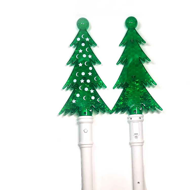 New Christmas Decorations accessories flashing custom logo party supplies plastic stick novel design christmas tree led stick