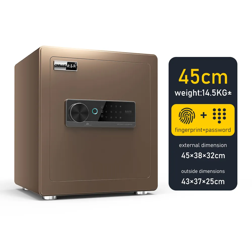 Onnais Electronic Fingerprint Digital Smart Cabinet Safes For Home Office Bank Safe