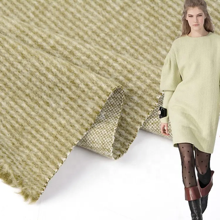 Новое поступление, осенне-зимняя модная фланелевая велюровая трикотажная ткань из полиэстера и вискозы на заказ