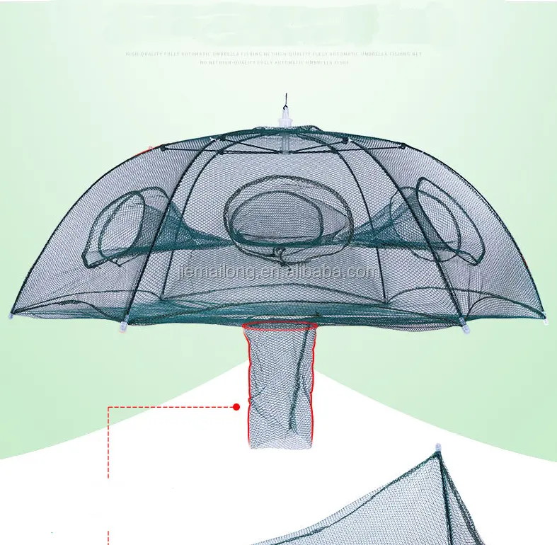 8 отверстий ловушка клетка ловля плетеная Складная ручная большая рыболовная сеть для продажи