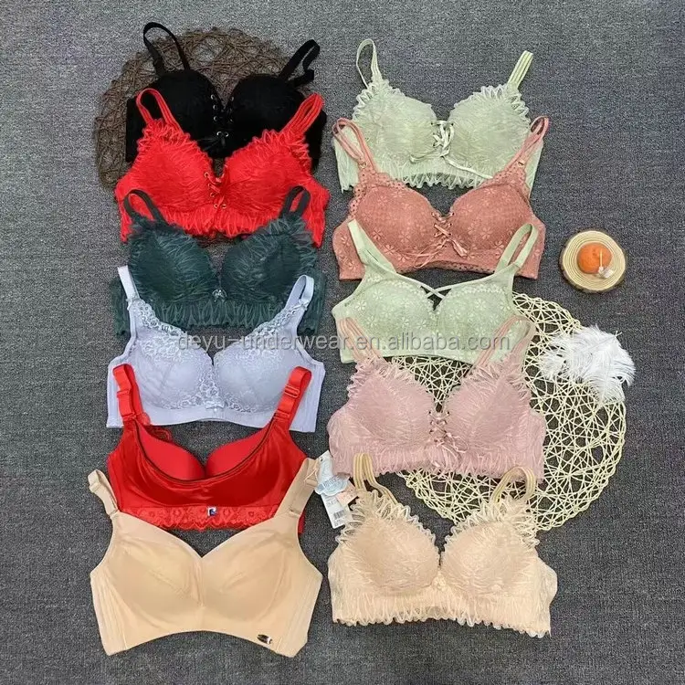 0.78 Dollar MMJ002 Hot Sale Mix Designs Mix Size 32-38 Good Quality women bras With Foam Pad