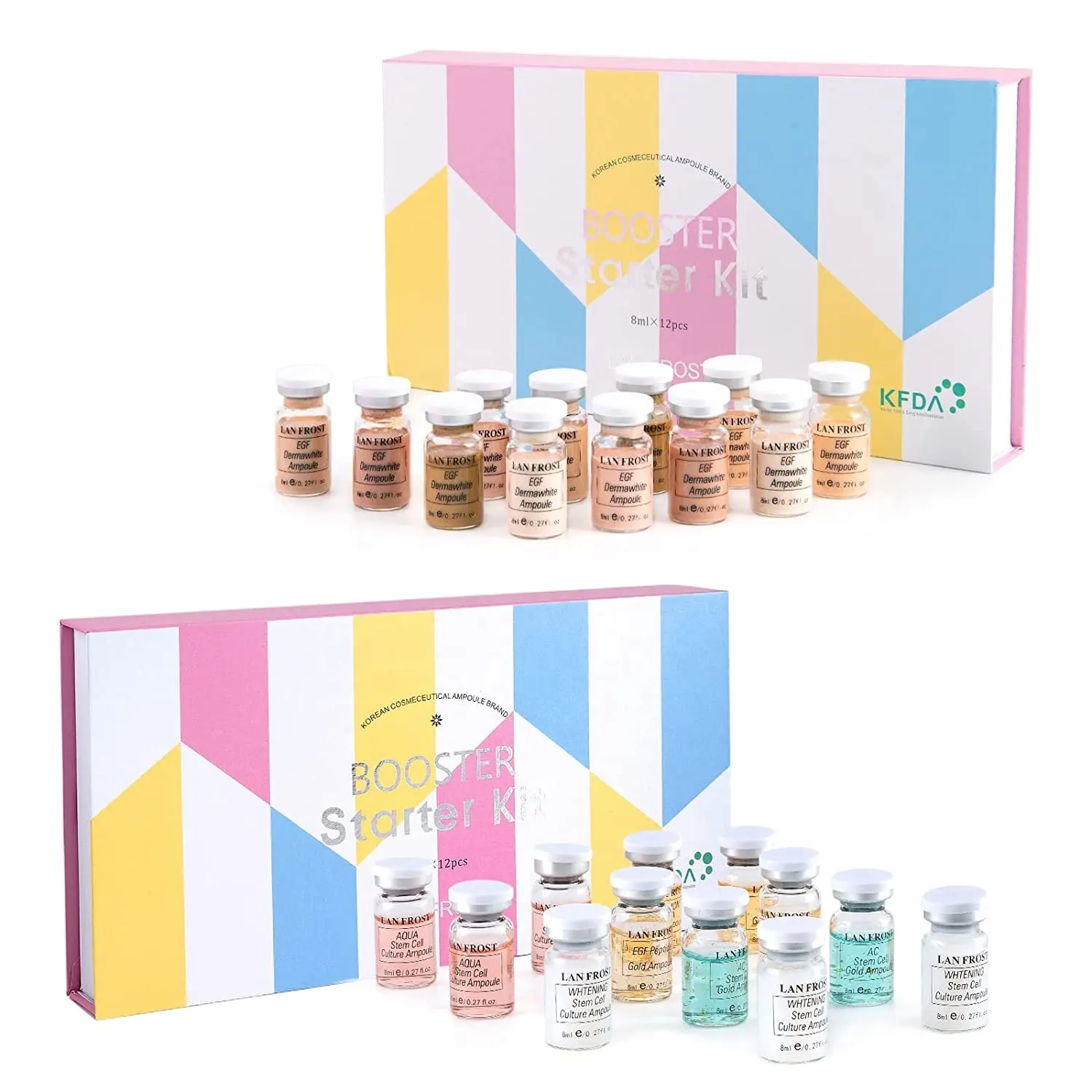 korean lan frost cream foundation bb glowing Ampoule microneedling serum starter kit