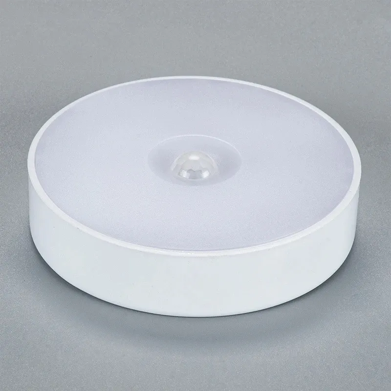 Светодиодные светильники для шкафа, светильник для шкафа, 0,6 Вт, перезаряжаемая круглая книжная полка с USB-зарядкой, кухонная настенная лампа