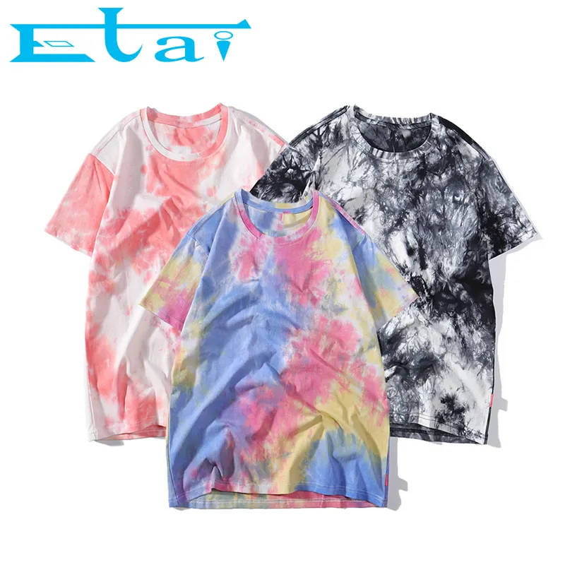 Cotton T-shirts Wholesale New Fashion Short Sleeve Tie Dye T Shirt Custom Cotton Women T Shirt