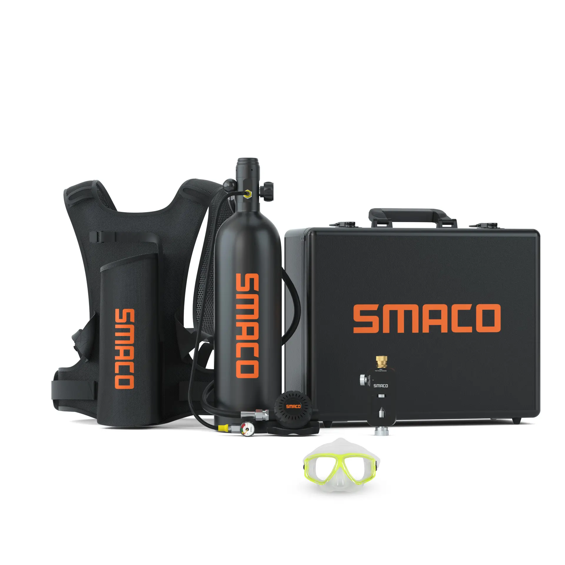 SMACO новый стиль S700 PRO Набор для подводного плавания бак для подводного плавания цилиндрическая Поддержка 25-30 минут оборудование для подводного плавания бак