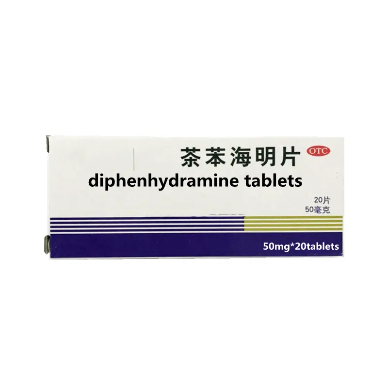 Factory direct supply 50mg*20 diphenhydramine tablets