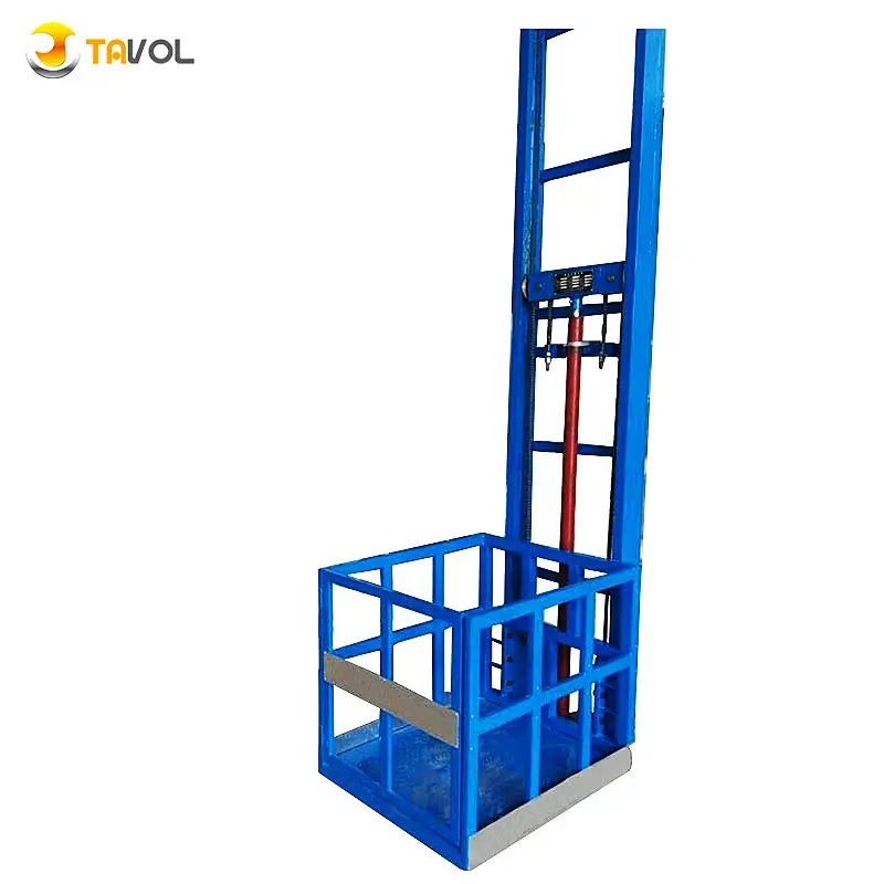Small Goods Lift Hydraulic Cargo Elevator Wall Mounted Freight Elevator Vertical Goods Lift For Outdoor Indoor