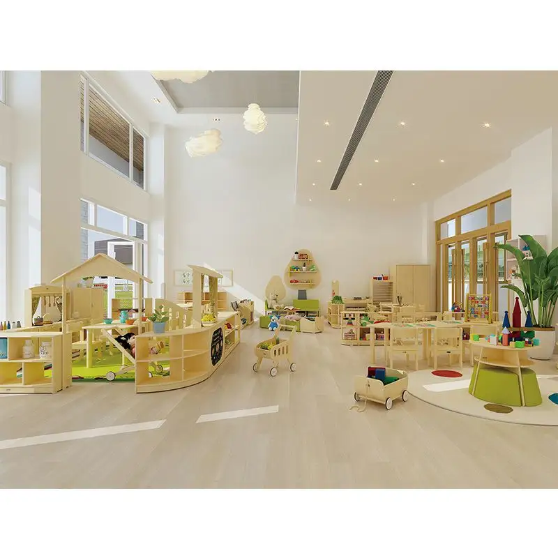 COWBOY M2 Series Children Furniture Sets Montessori Solid Wood Furniture Wholesale School Supplies