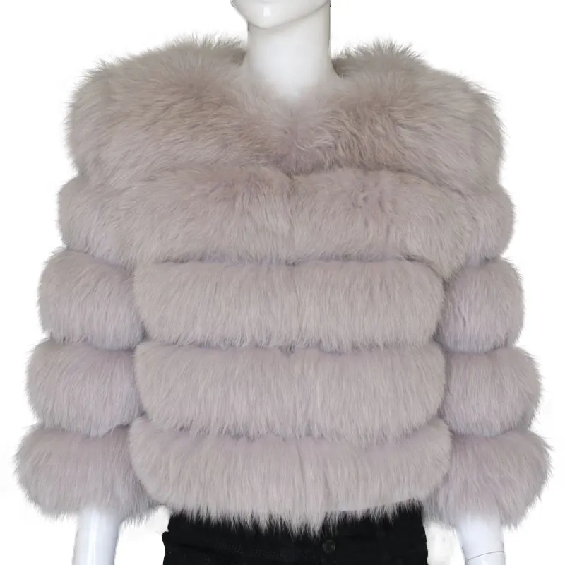 Высококачественное пальто из натурального меха лисы, женское модное меховое пальто для девушек, модные меховые куртки