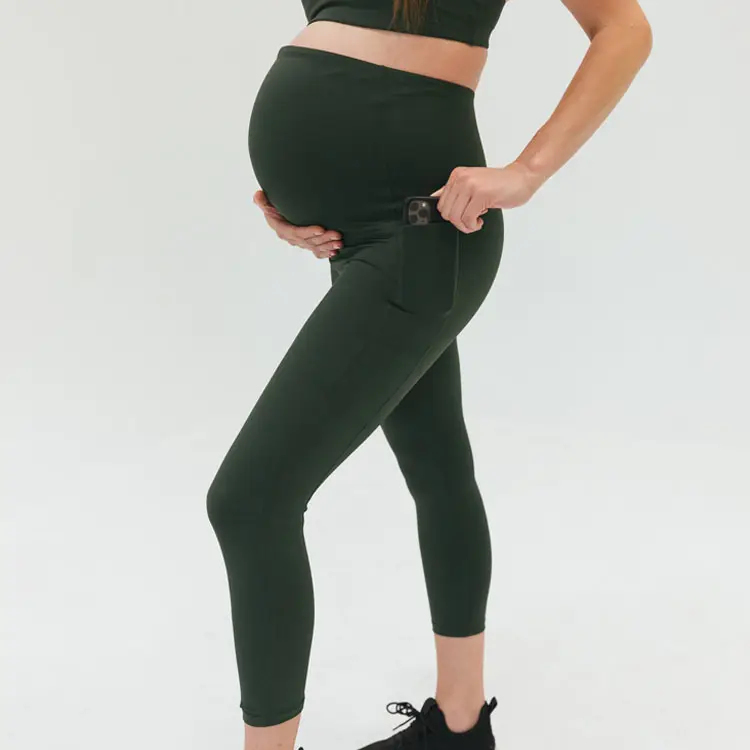 Women high quality maternity Clothing Plus Sizes Yoga Pants compression pregnancy leggings with side pockets