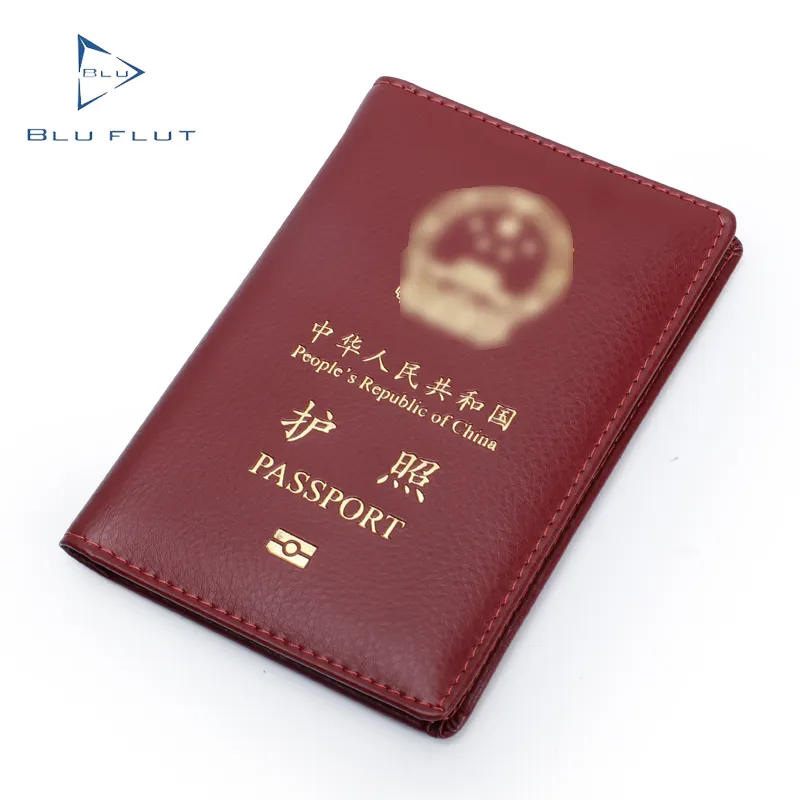 Hot selling custom passport holder wallet genuine leather passport wallet travel bag passport holder