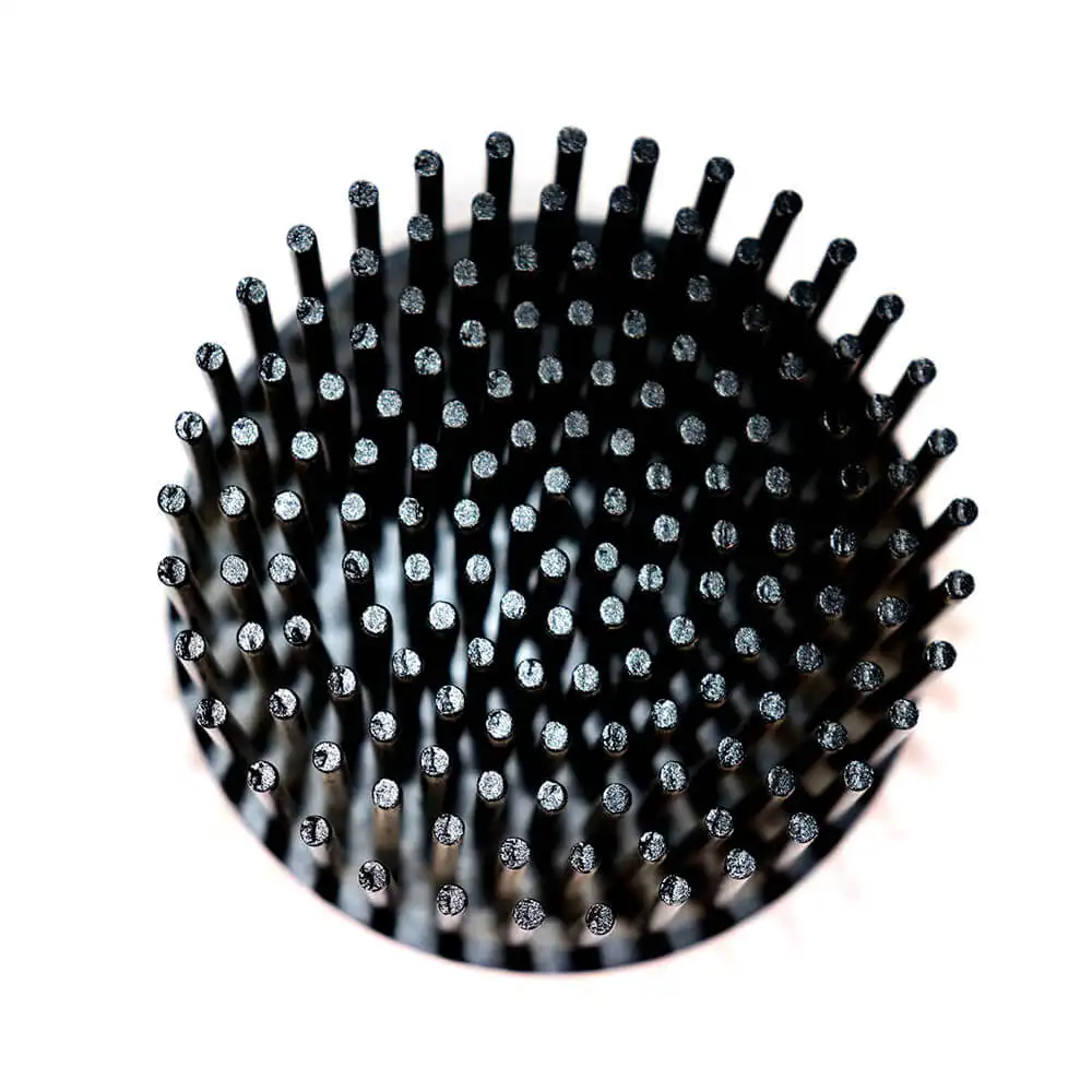 Round LED Heat Sink Black Anodize Aluminum Pin Fin Heat Sink