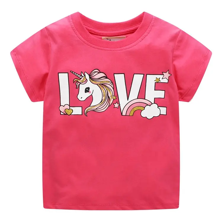 Summer best selling Short Sleeve baby t Shirts Girl Clothes