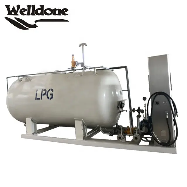 lpg skid Station with dispenser/Mobile Skid Mounted LPG Filling gas cylinder tank