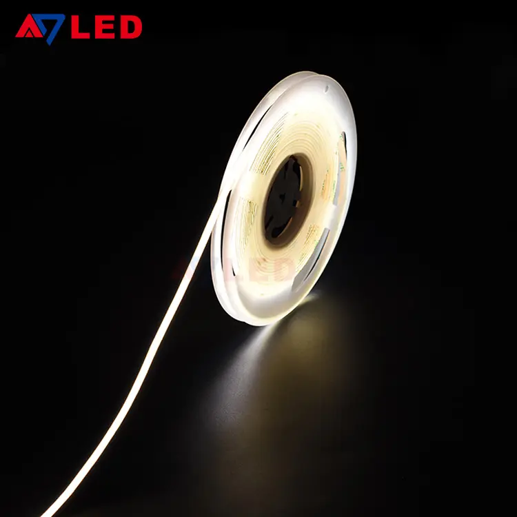 Super Slim Width 3MM 4.5MM Bendable LED Tape 12V Dotless Flip Chip FOB COB Ultra Thin Flexible Strip LED Light