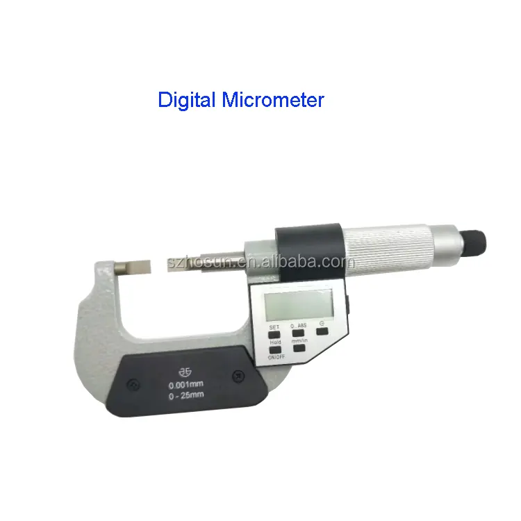 High precision China supplier 0-25mm A model type 0.75  head digital micrometer