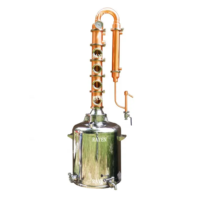 High Performance Stainless Steel 1000L Vodka Copper Pot Still Distillation