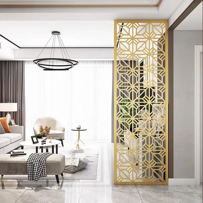 ASTM 304 Stainless Steel Panels Metal Decorative Partition Living Room Divider