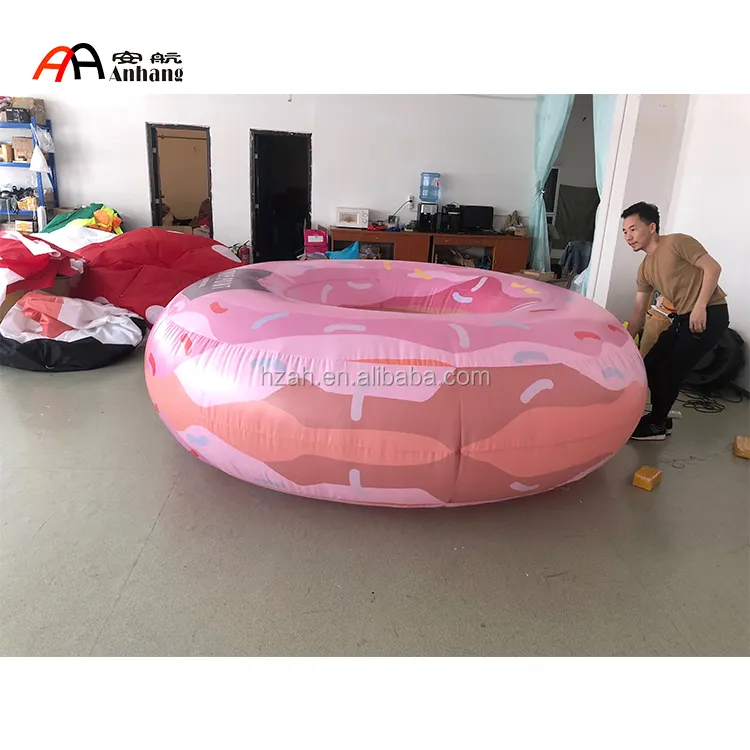 Распродажа, розовая надувная большая модель пончика из ПВХ на заказ