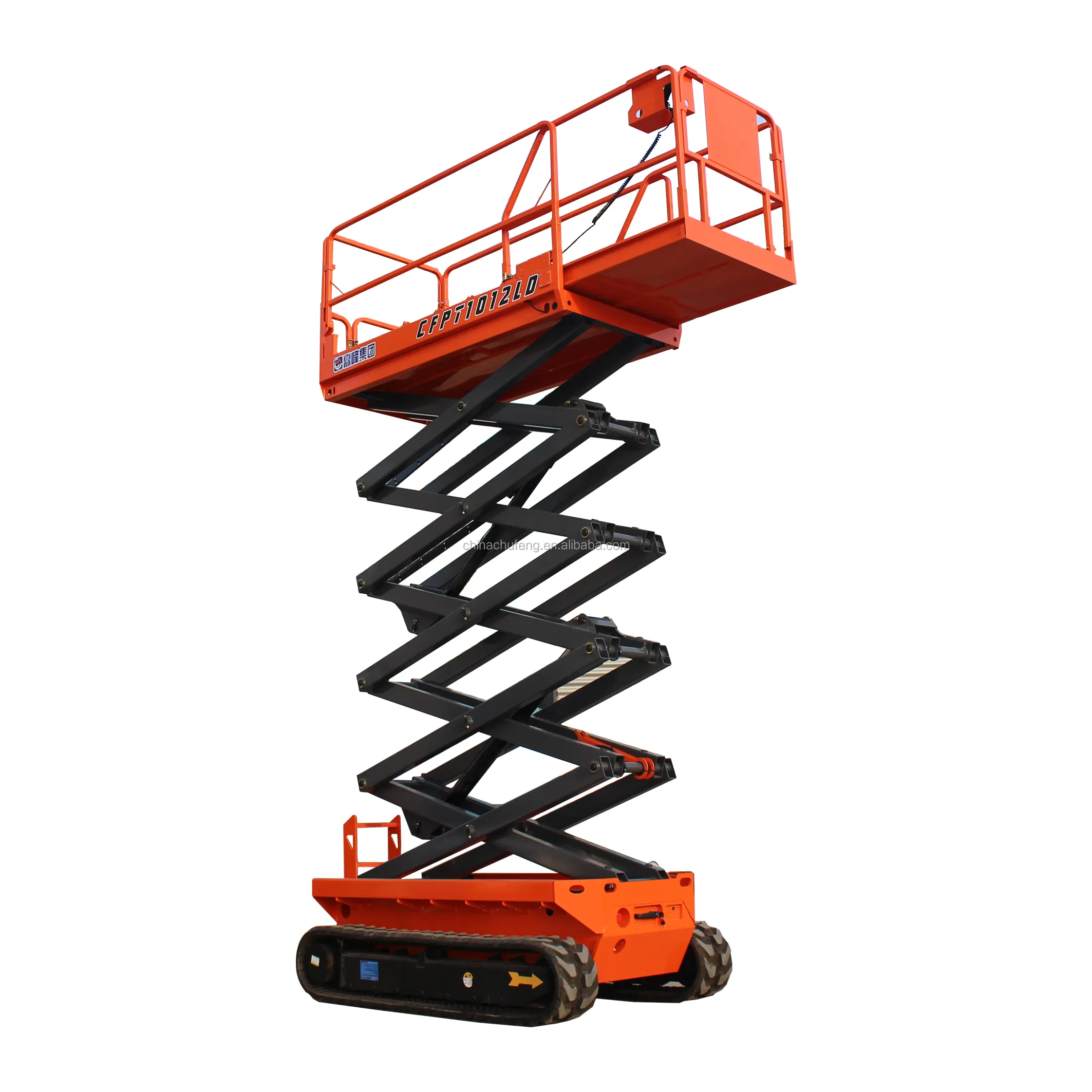 Electric Hydraulic Scissor Lift 450Kg 12m Rough Terrain Tracked Crawler Hydraulic Electric Scissor Lift For Sale