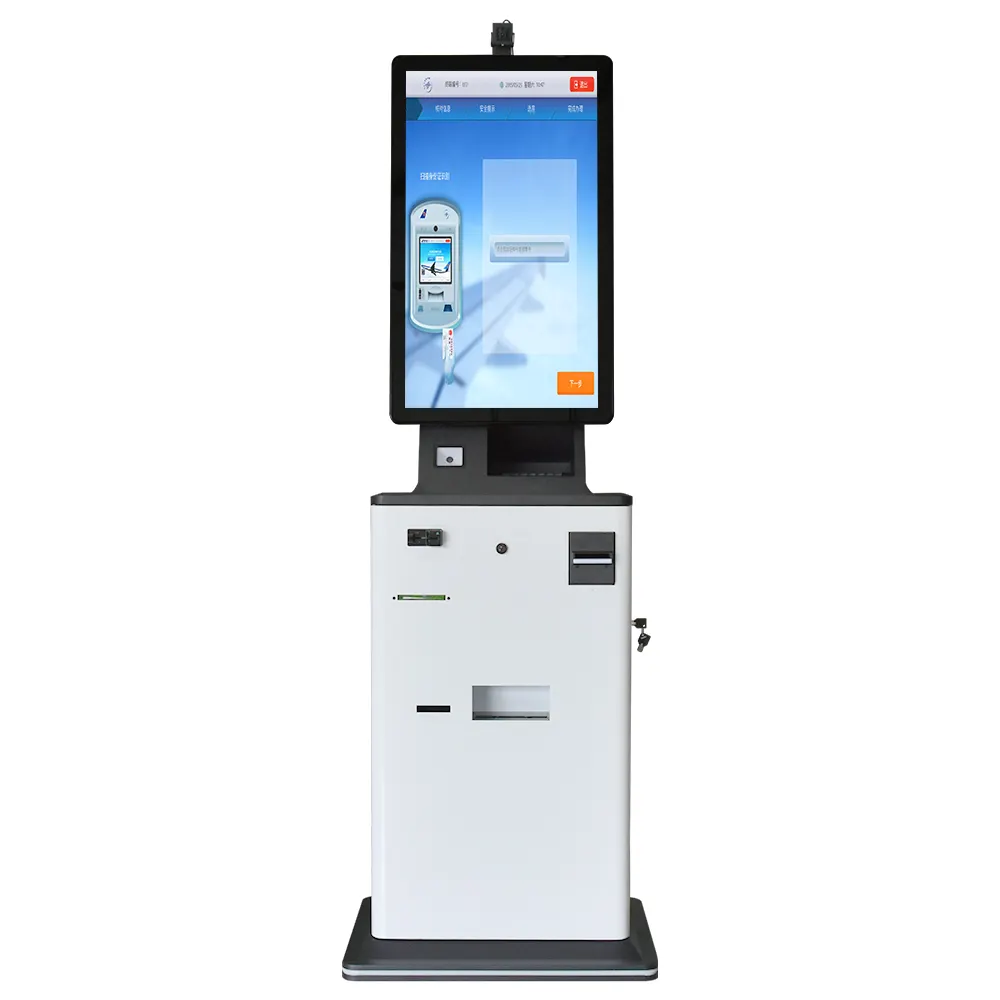 printer checkout machine touch screen self service order payment check in kiosk