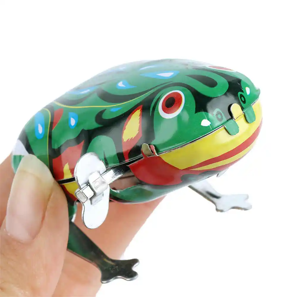 Заводная лягушка, прыгающее животное, Классические Обучающие игрушки по часовой стрелке