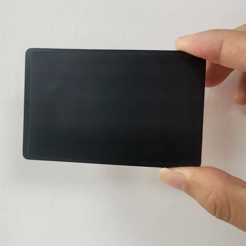 factory price NFC Chip Invisible Hybrid Black NFC Metal Business Card for social media sharing