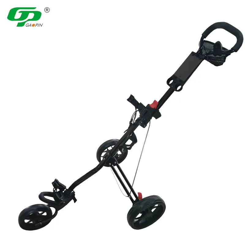 Hot Sale Factory Price Golf Push Trolley Light Weight 3 Wheels Golf Cart Trolley