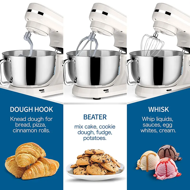 White Color Household 4.5L Mini Stand Mixer Kneading Dough Machine Mixer