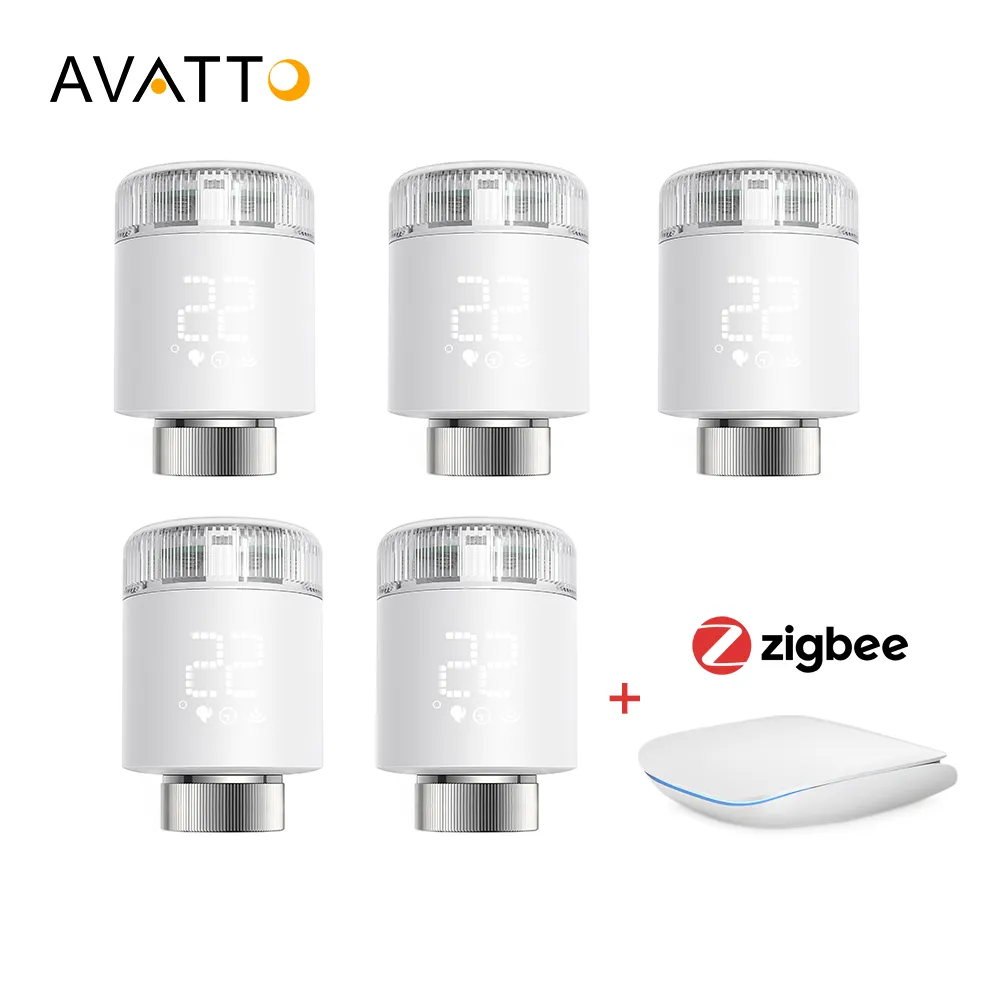 Avatto Tuya ZigBee Smart TRV программируемый радиаторный клапан автоматический нагревательный термостат