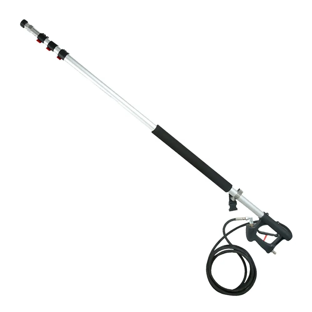 High Pressure Washer Telescoping Gun Wand 4 Sections Telescopic Extension Spray Lance Wand Pole 20ft 6m