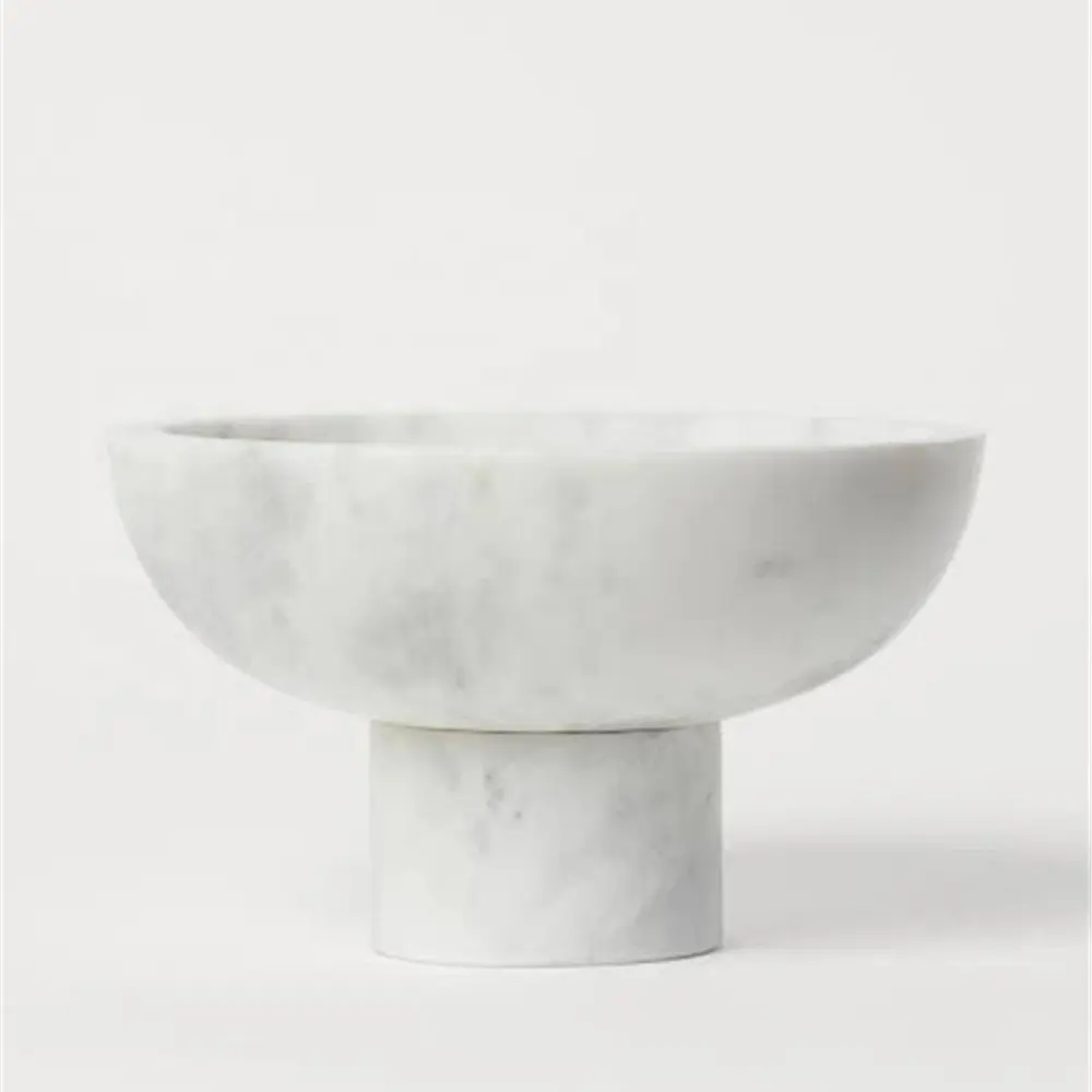 Luxury Natural marble Carrara white marble bowl fruit marble bowl