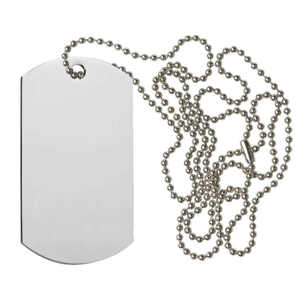 custom personalized wholesale cheap metal necklace Aluminum sublimation blank army military dogtag dog tag