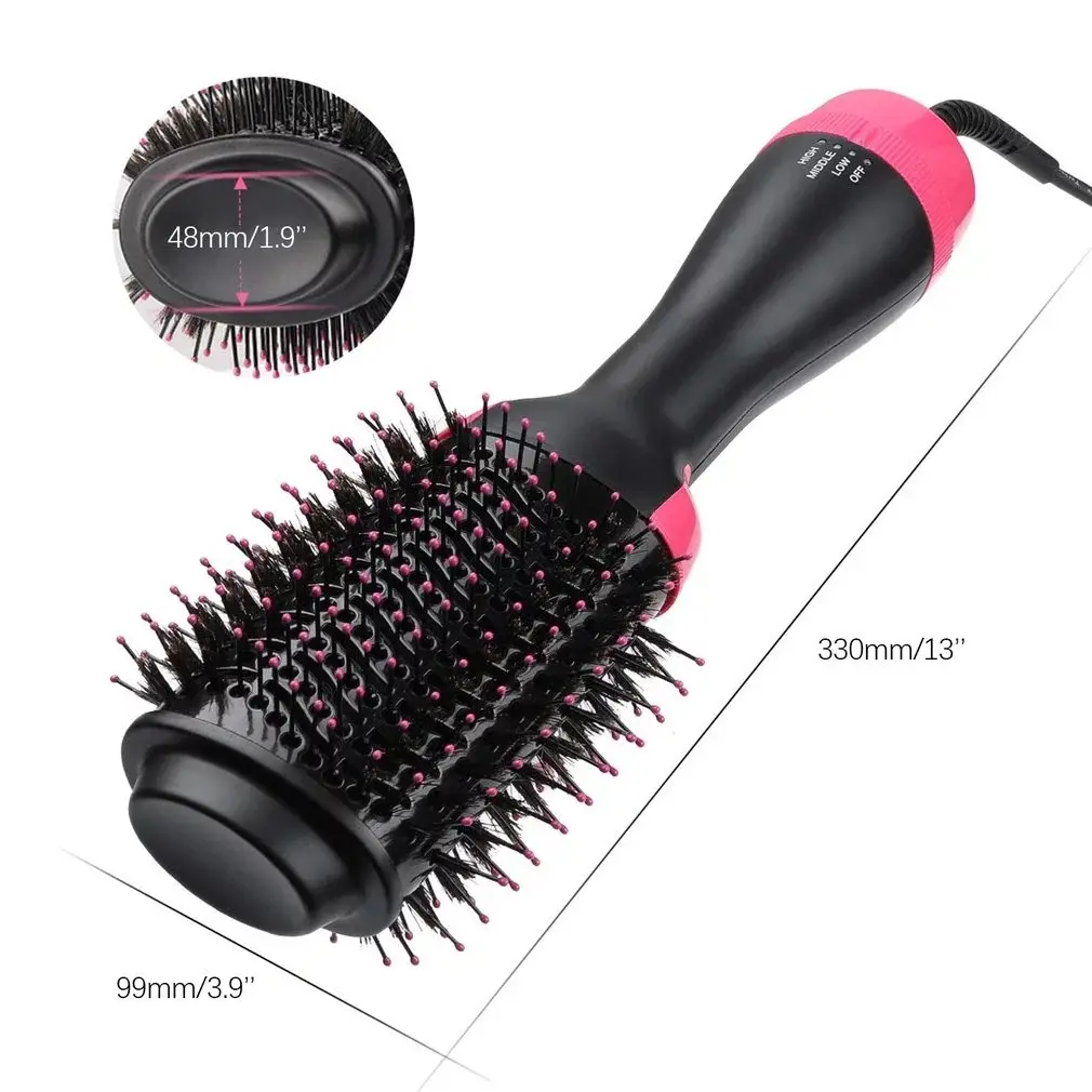 Tourmaline hot air ceramic ionic hair straightening brush