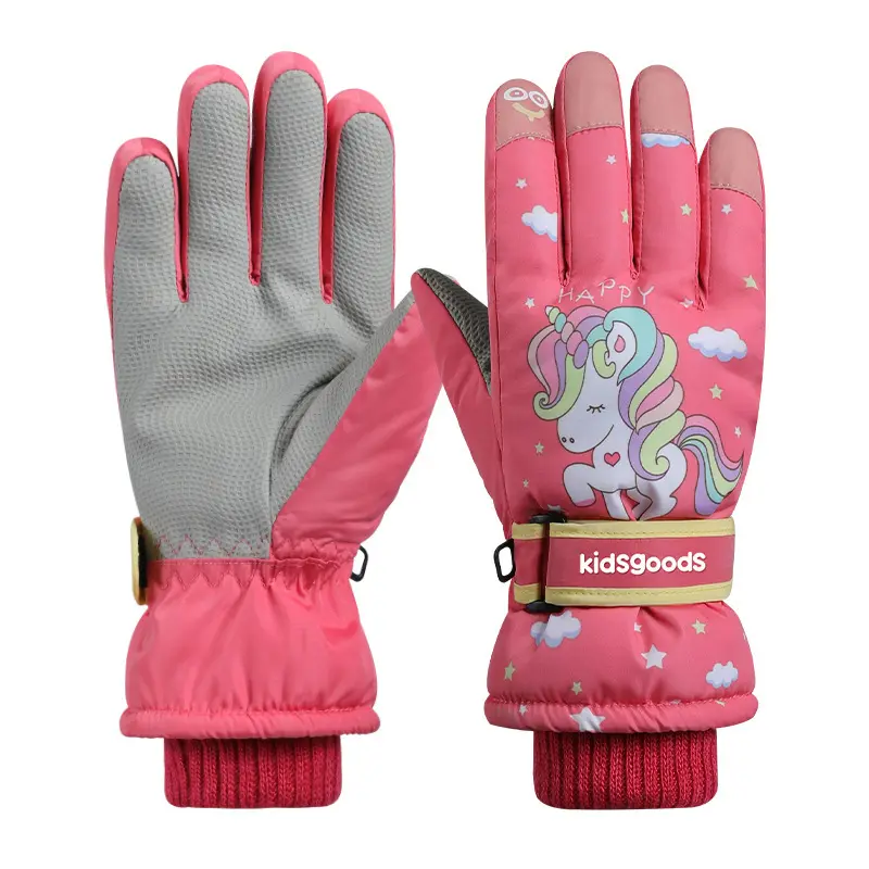 Оптовая продажа снежные перчатки лыжные водонепроницаемые лыжные перчатки для детей девочек