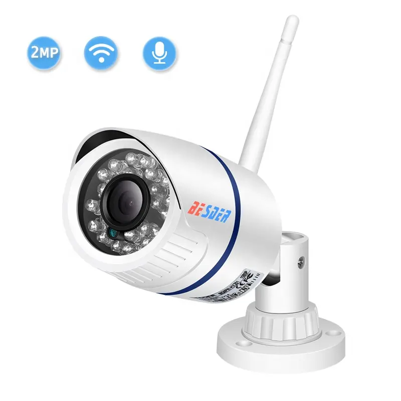 BESDER Full HD 1080P аудио IP CCTV Беспроводная камера видеонаблюдения Обнаружение движения Bullet домашняя камера безопасности