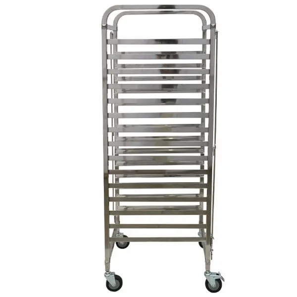 Wholesale Stainless steel display bakery rotary rack ovens for sale with heat-resistant wheels