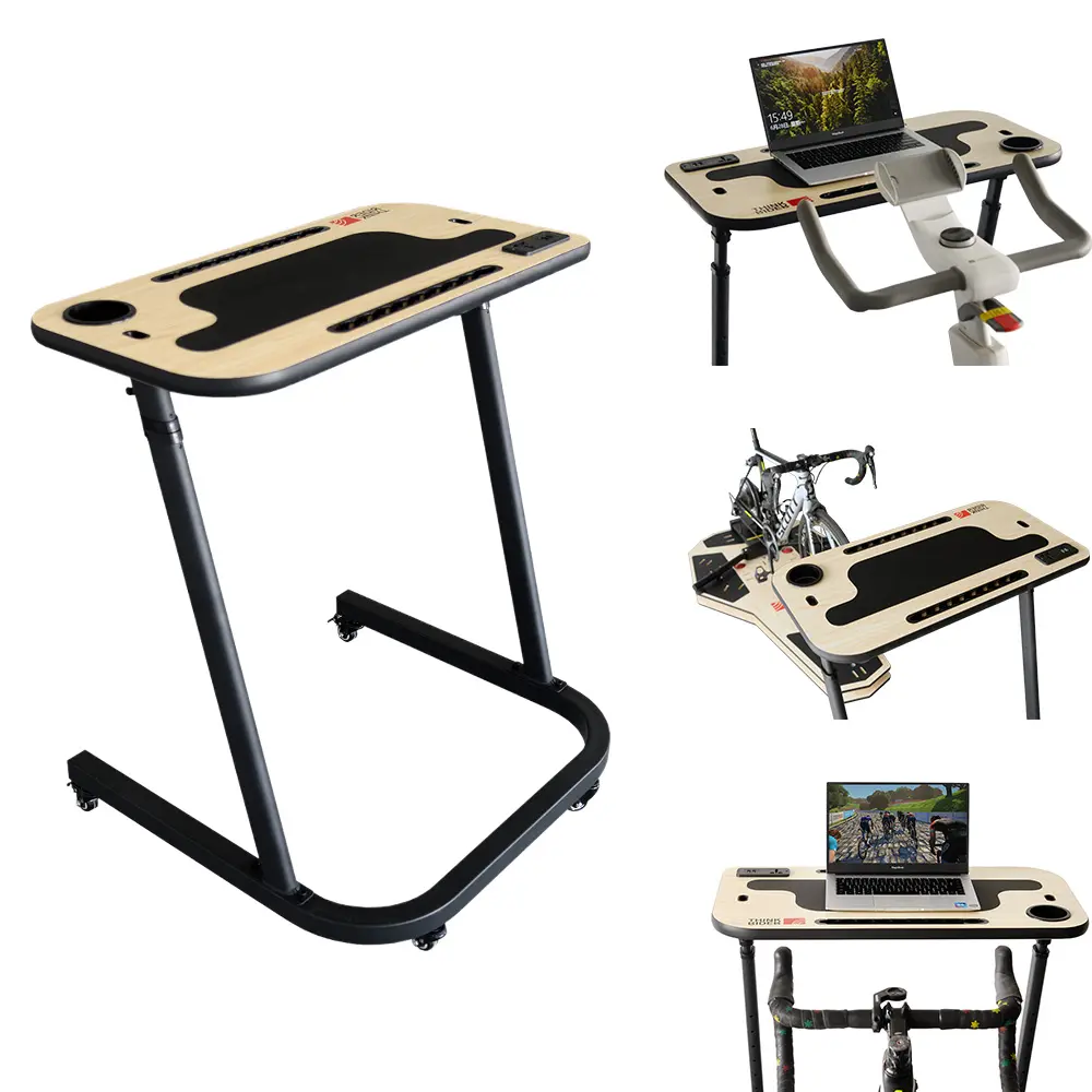 ThinkRider Height Adjustable Indoor Cycle Bike Trainer Table Desk Laptop Standing Desk