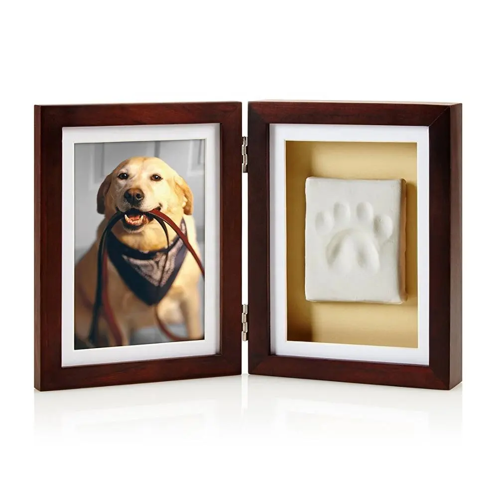 Hot sale Dog or Cat Paw Print Keepsake Footprint Kit With Clay Lovers Pet Memorial Picture photo Frame