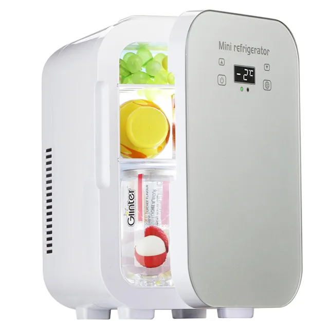 Портативный холодильник 12 В, 10 л, миниатюрный автомобильный холодильник для кемпинга, наружный светодиодный мини-холодильник