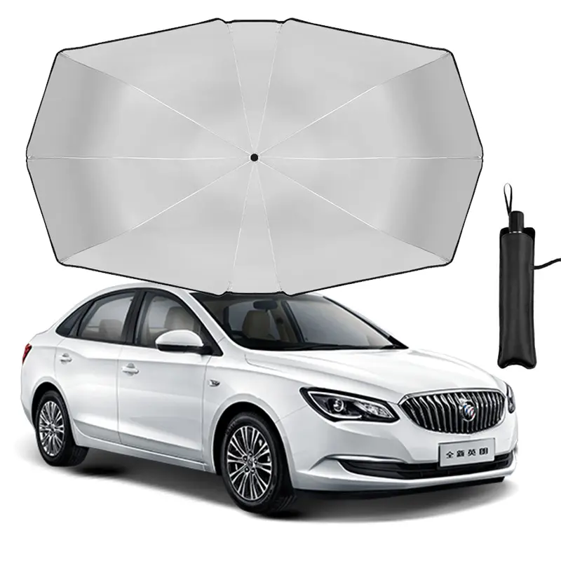 Car Sun Shade UV Protector Parasol Interior Auto Front Window Windscreen Cover Retractable Sun Blind Umbrella Windshield