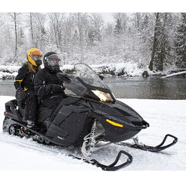 Northeast gasoline bobsleigh all steel structure driving type electric snowmobile skiing car